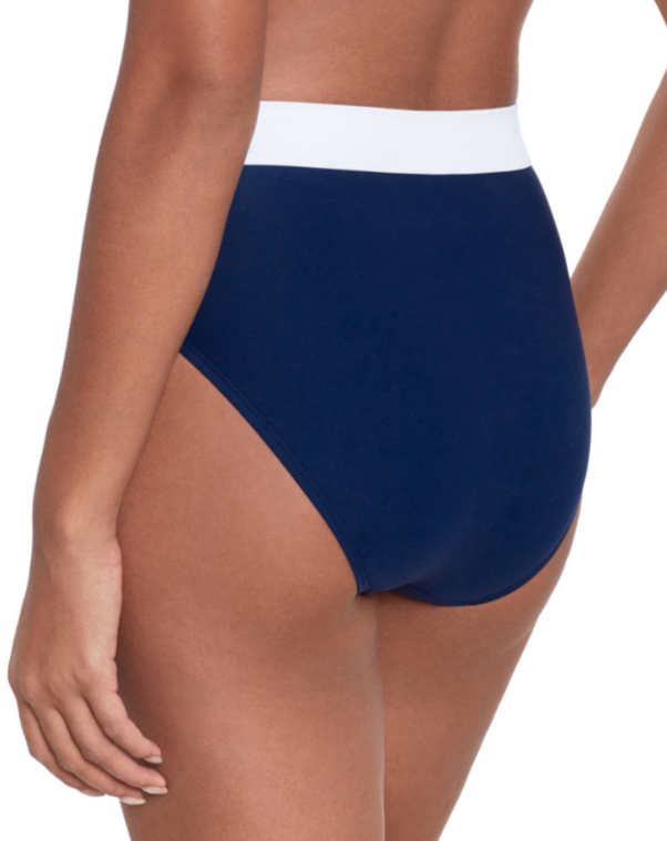 Lauren Ralph Lauren Banded High-Waist Bikini Bottoms MSRP $70