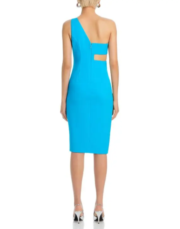 BCBGMAXAZRIA One Shoulder Cutout Dress MSRP $348