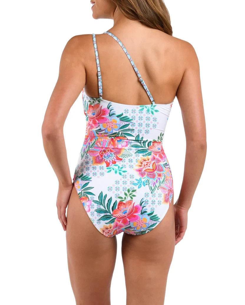 La Blanca Riviera Resort One Shoulder Keyhole One Piece MSRP $145