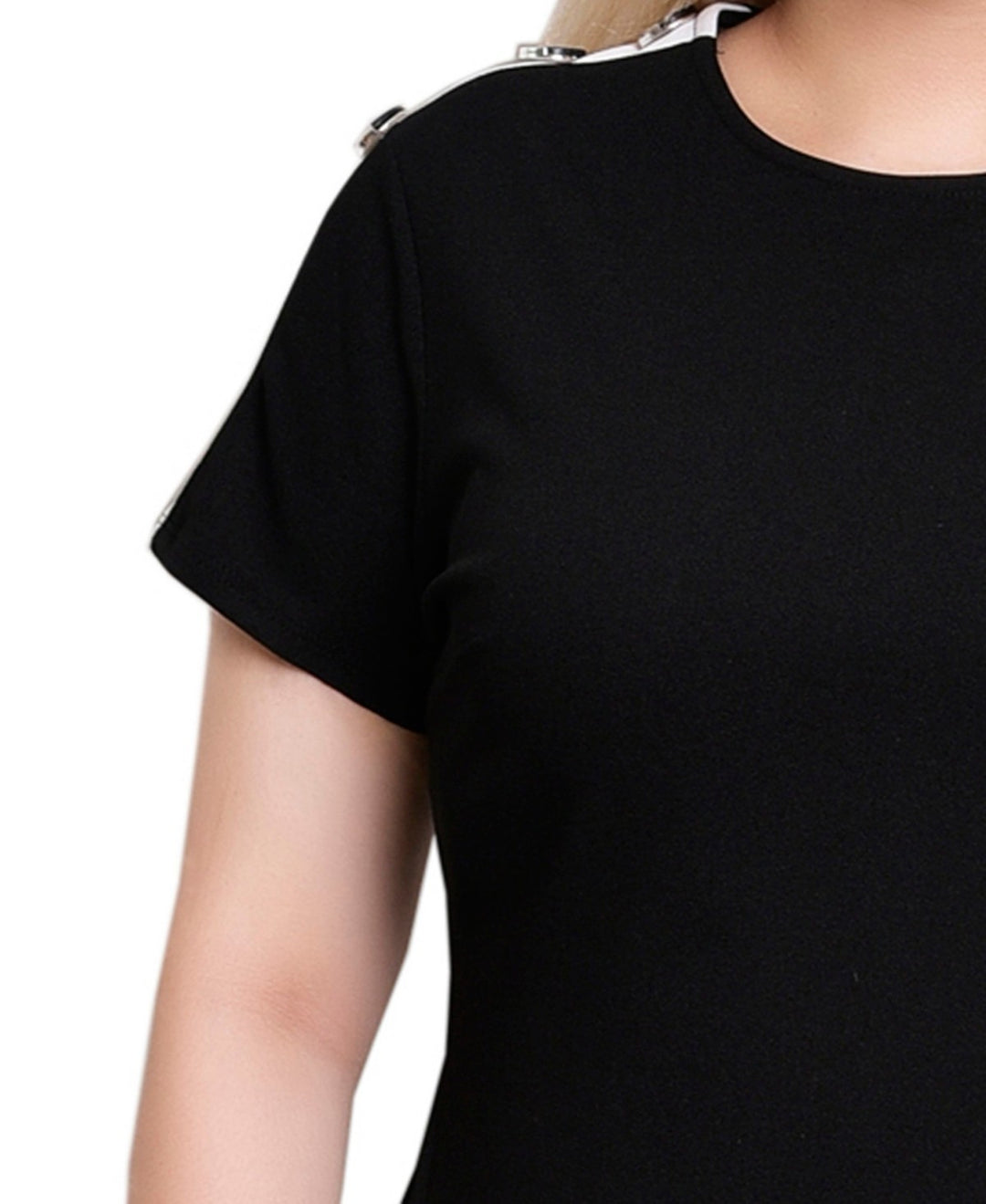 NY Collection Petite Short Sleeve Asymmetrical Hem Dress MSRP $52