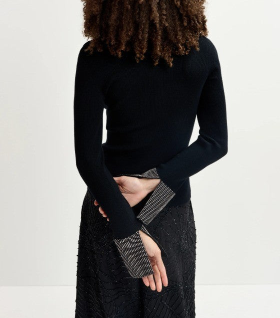 Essentiel Antwerp Embellished Cuff Top MSRP $250