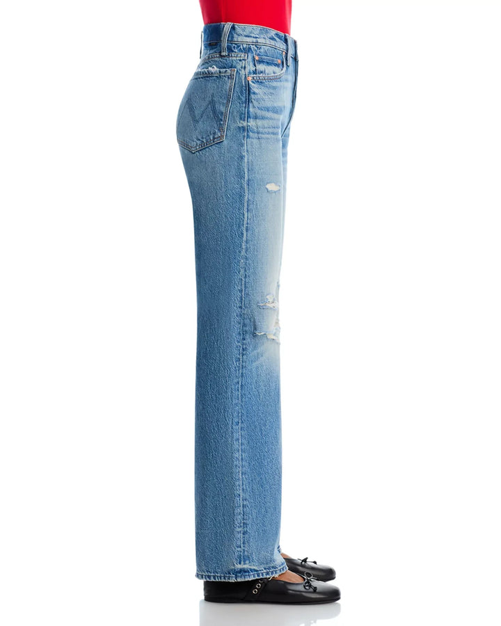 MOTHER The Rambler Sneak High Rise Wide Straight Jeans MSRP $350