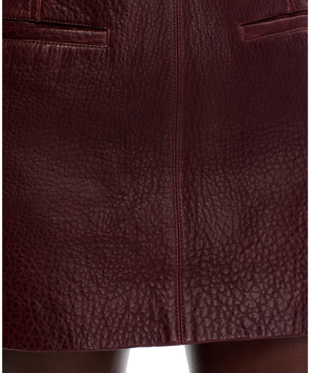 A.L.C. Cowan Micro Leather Mini Skirt MSRP $495