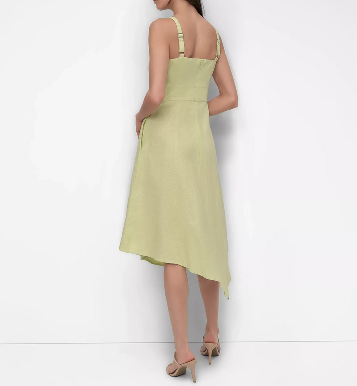 DKNY Women's Sleeveless Paneled Asymmetric Dress MSRP $129