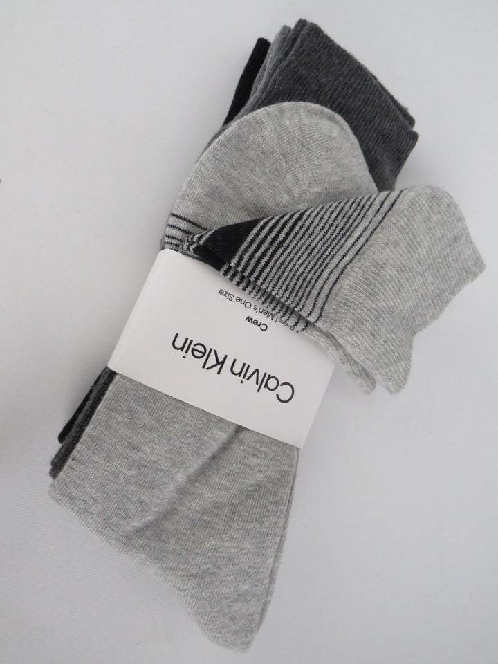 Calvin Klein Crew Length Dress Socks, Assorted Patterns, Pack of 4 MSRP $29