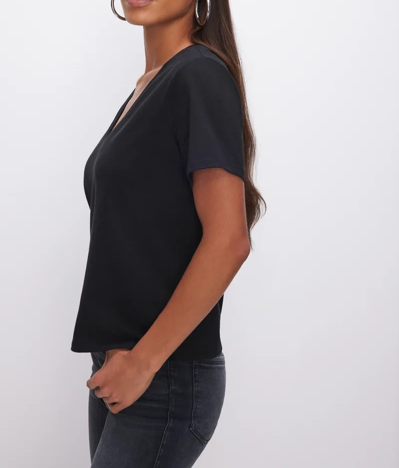 Good American Heritage Girlfriend Tee MSRP $59