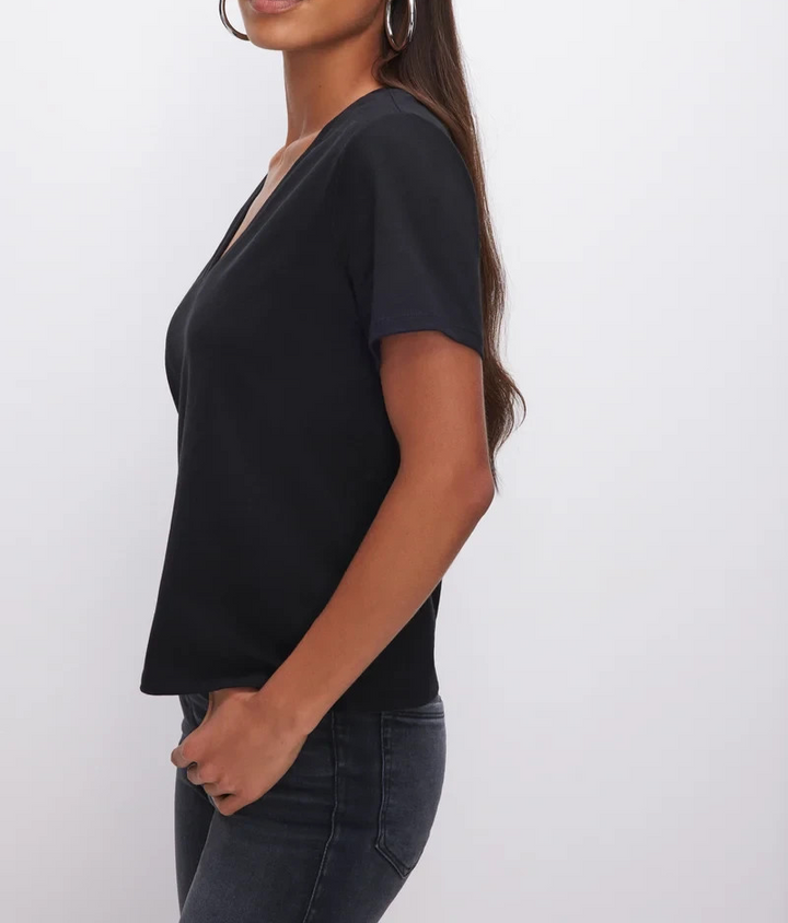 Good American Heritage Girlfriend Tee MSRP $59