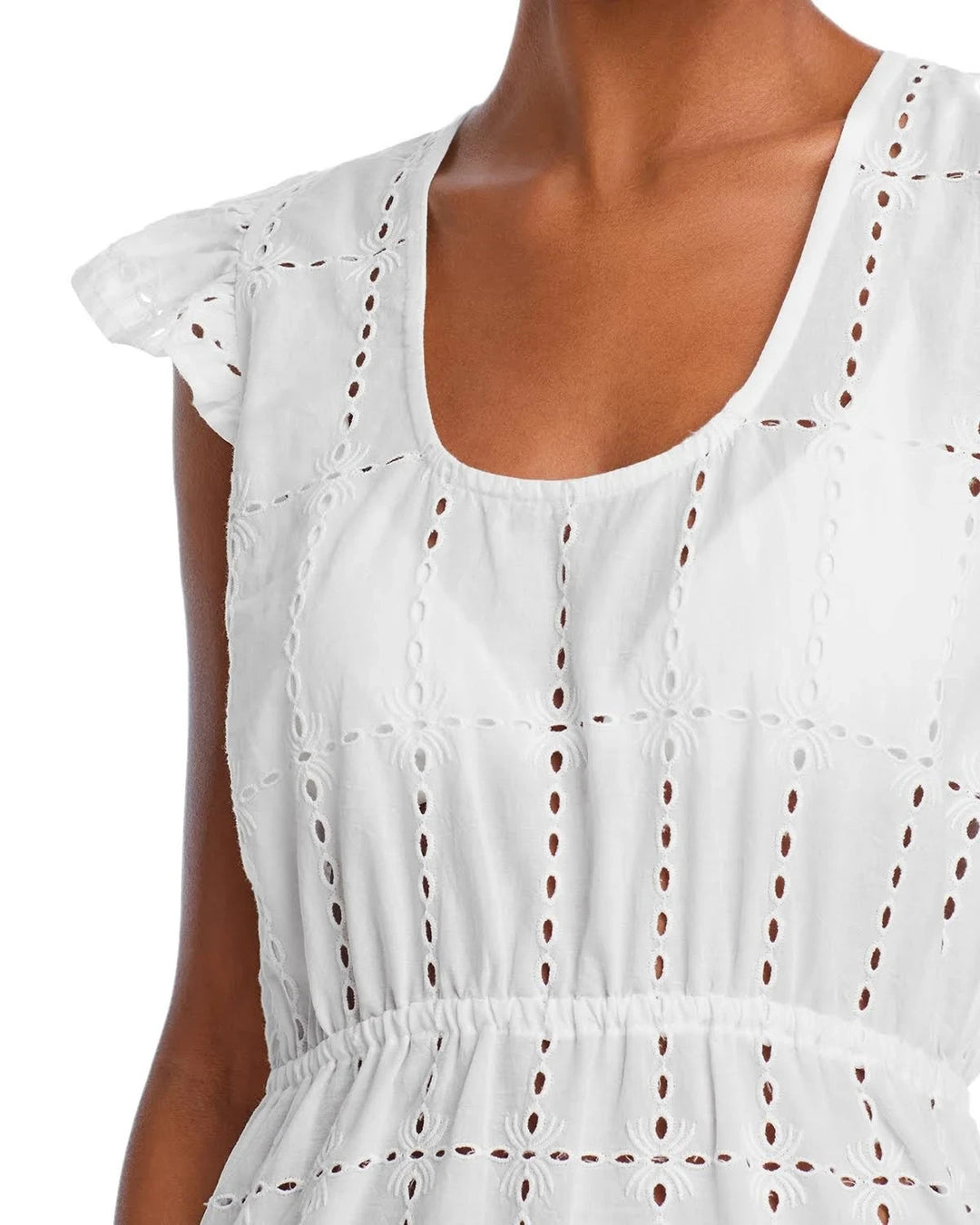 AQUA Tank Eyelet Cover-Up Dress MSRP $88