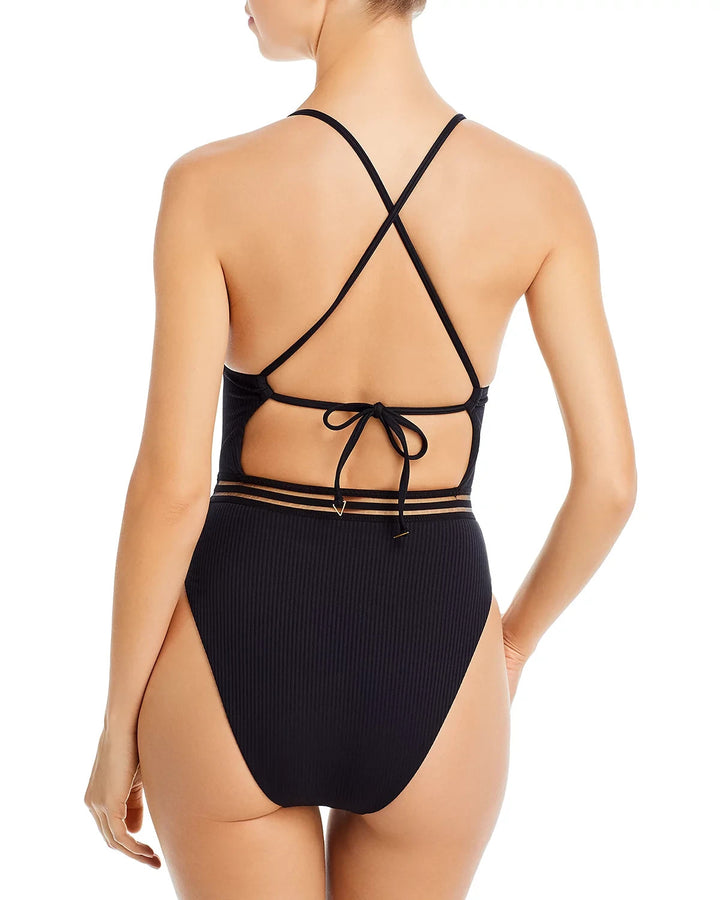 ISABELLA ROSE Queensland Ribbed One Piece Swimsuit MSRP $148