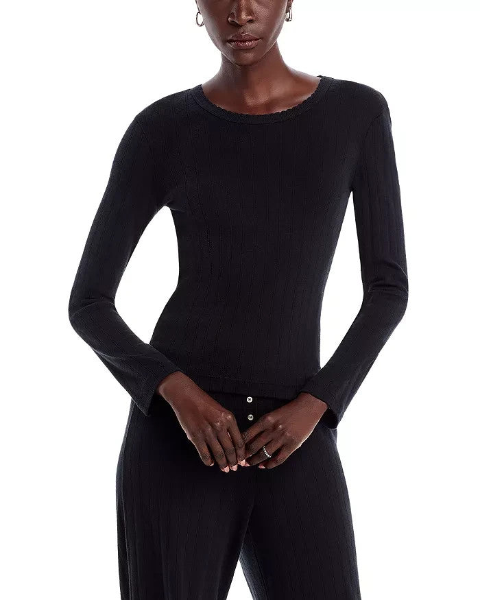 LESET Pointelle Tee MSRP $88