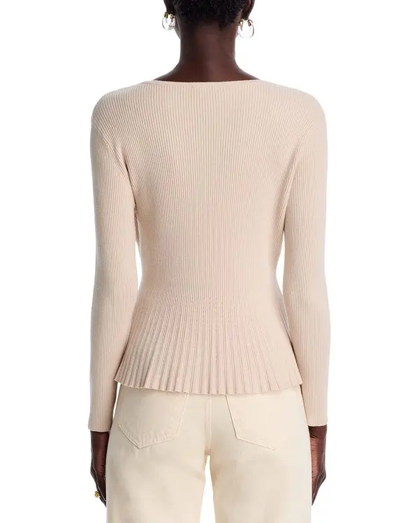 Sioni Ribbed Peplum Sweater MSRP $108