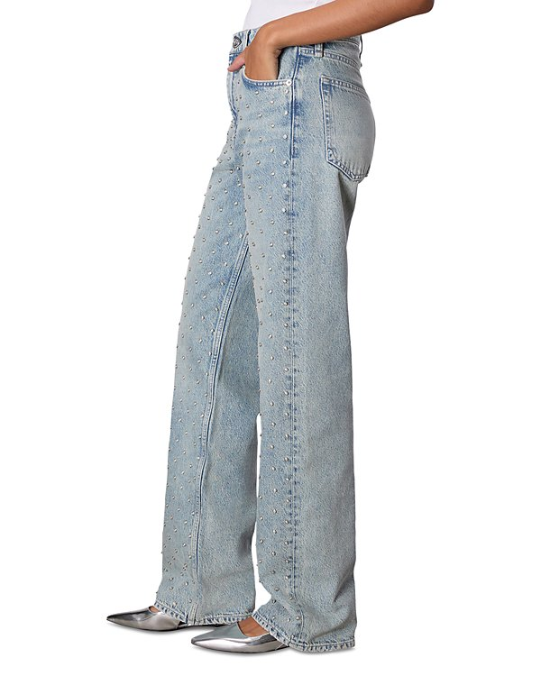 rag & bone Shea High Rise Relax Straight Jeans MSRP $458