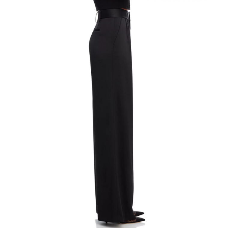 Alice and Olivia Pompey Color Block Wide Leg Pants MSRP $395