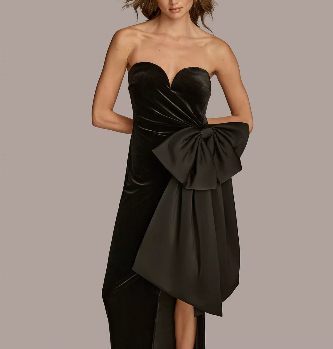 Donna Karan New York Women's Bow-Waist Sweetheart Gown MSRP $399
