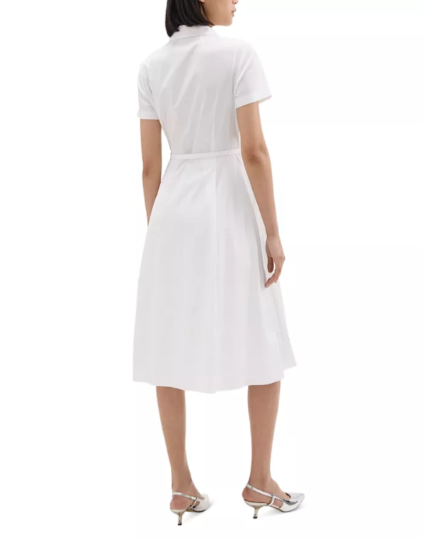 Theory Belted Short Sleeve Shirt Dress MSRP $445