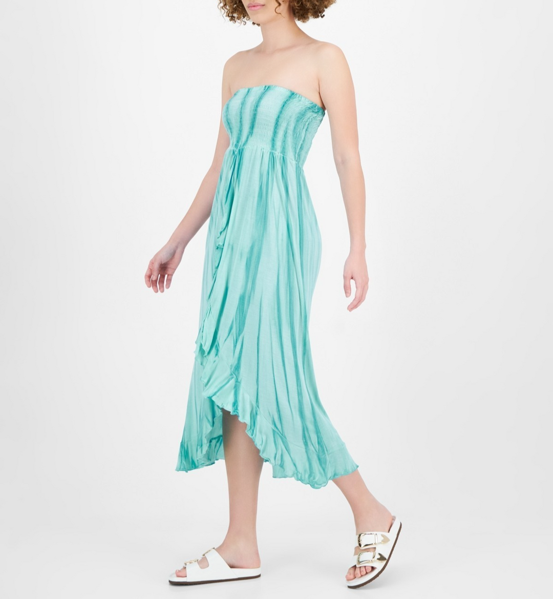 Raviya Women's Smocked Midi Dress Cover-Up MSRP $38