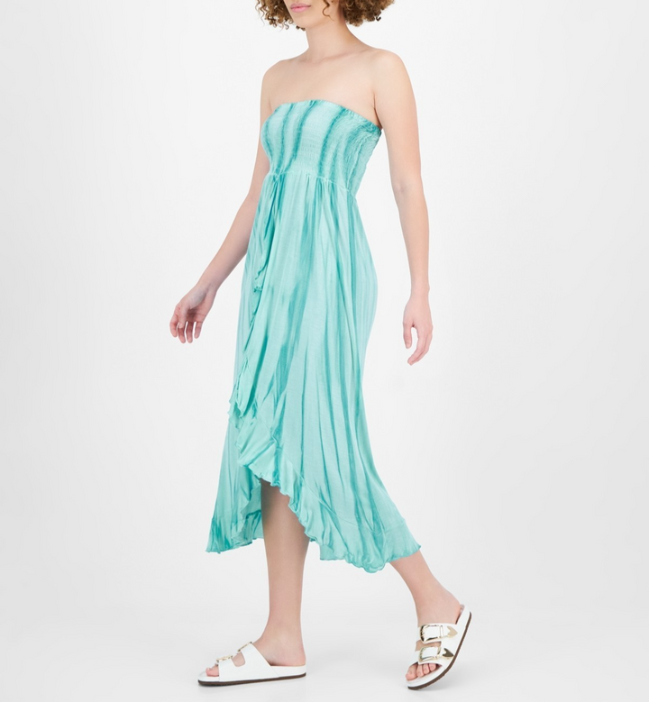 Raviya Women's Smocked Midi Dress Cover-Up MSRP $38