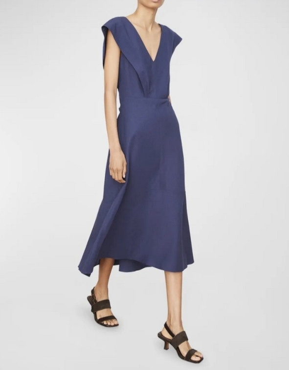 Vince V-Neck A-Line Dress