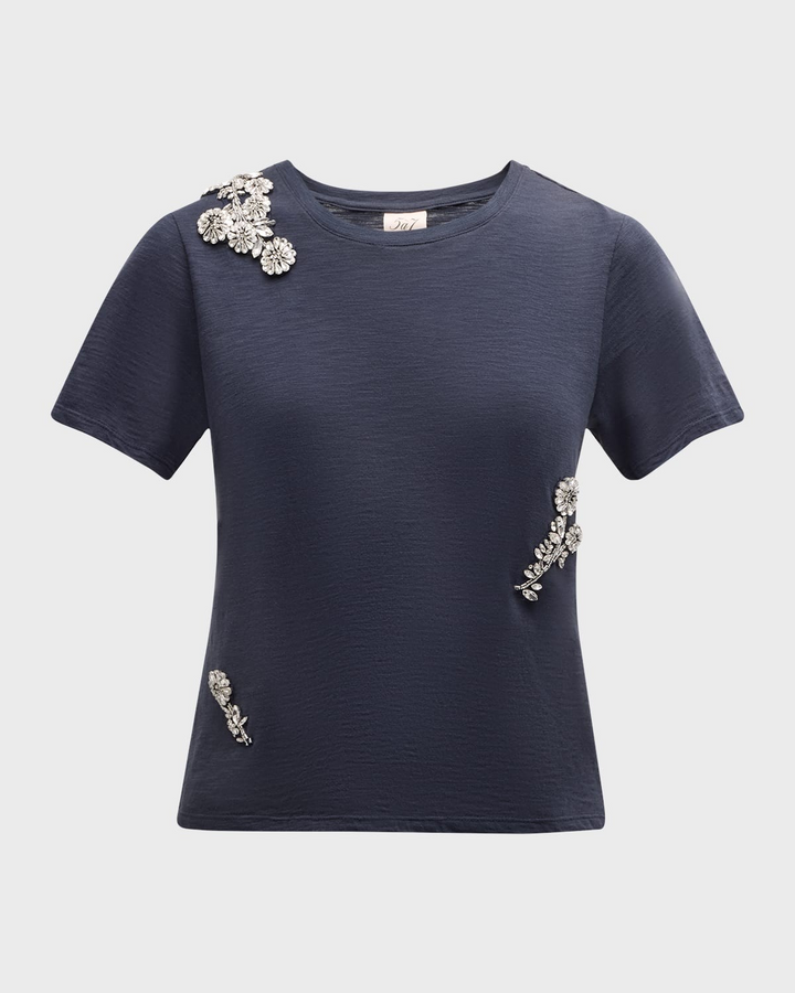 Cinq a Sept Crystal Chrysanthemum Tee MSRP $265