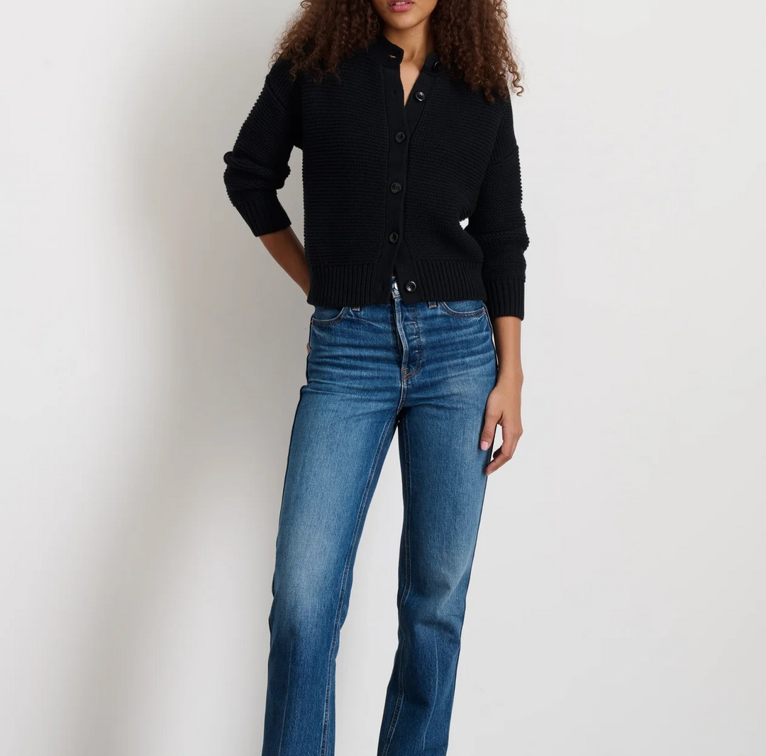 Alex Mill Nico Crewneck Cotton Cardigan MSRP $165