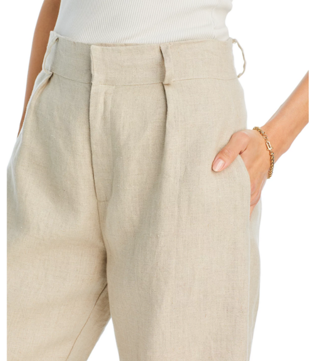 Faithfull the Brand Ida Pleated Linen Pants MSRP $239