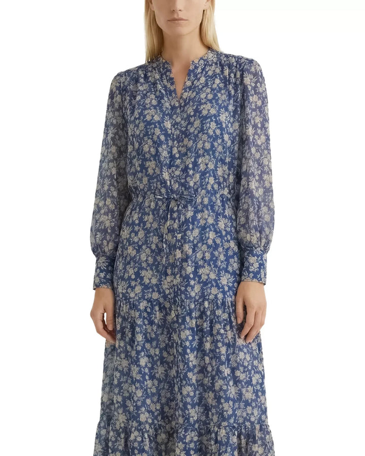 Gerard Darel Ruvia Printed Long Sleeve Shirtdress MSRP $525
