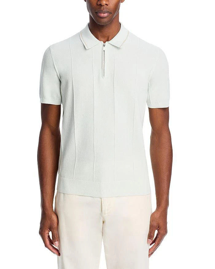The Men's Store Short Sleeve Zip Polo Shirt MSRP $98