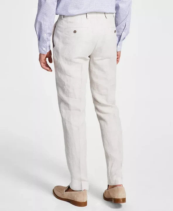 Bar III Slim-Fit Linen Suit Pants MSRP $135