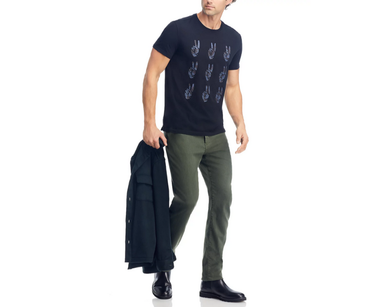 John Varvatos Cotton Multi Peace Hand Graphic Tee MSRP $98