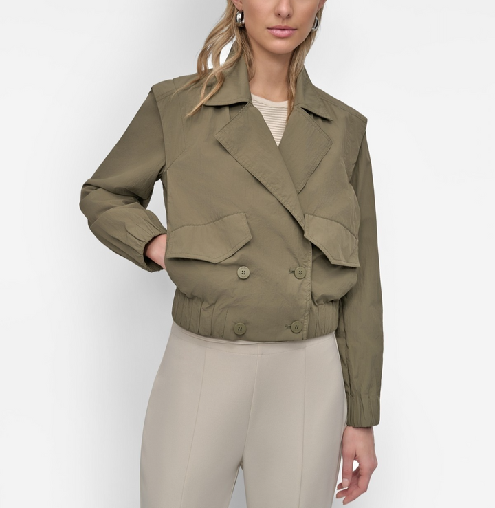 Dkny Women's Cropped Trench Jacket MSRP $139