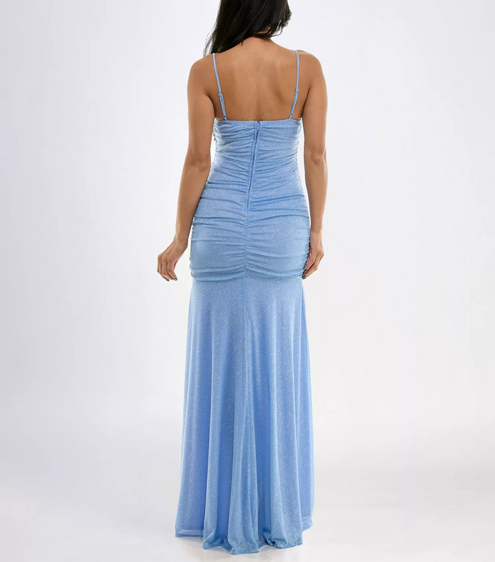 City Studios Juniors' Glittered Ruched Gown MSRP $109