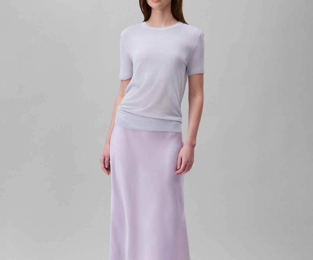 Calvin Klein Women's Fine Gauge Short-Sleeve Sweater MSRP $89