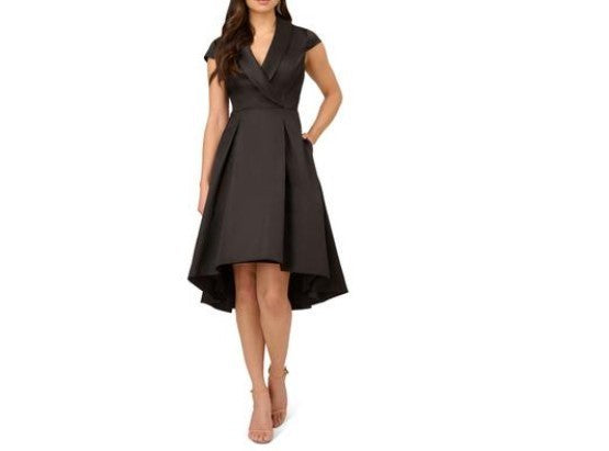 Adrianna Papell Women's Cap-Sleeve High-Low-Hem Dress MSRP $169
