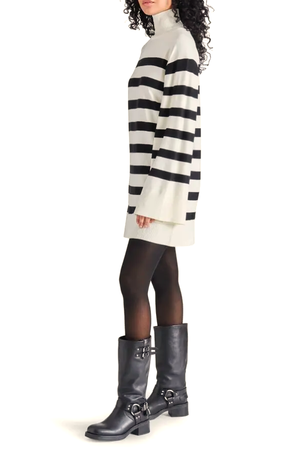 Steve Madden Gretta Turtleneck Long Sleeve Sweater Minidress MSRP $49