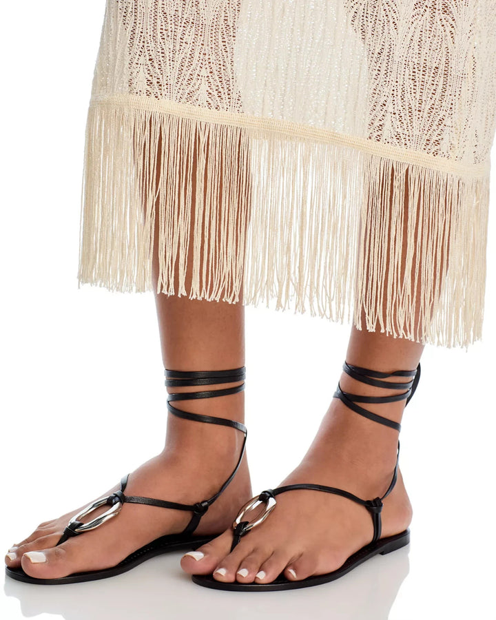 Palmacea Amber Fringe Hem Swim Cover-Up Dress MSRP $175