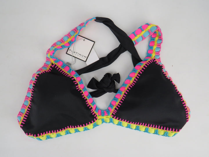 Platinum Crochet Trim Bikini Top MSRP $92