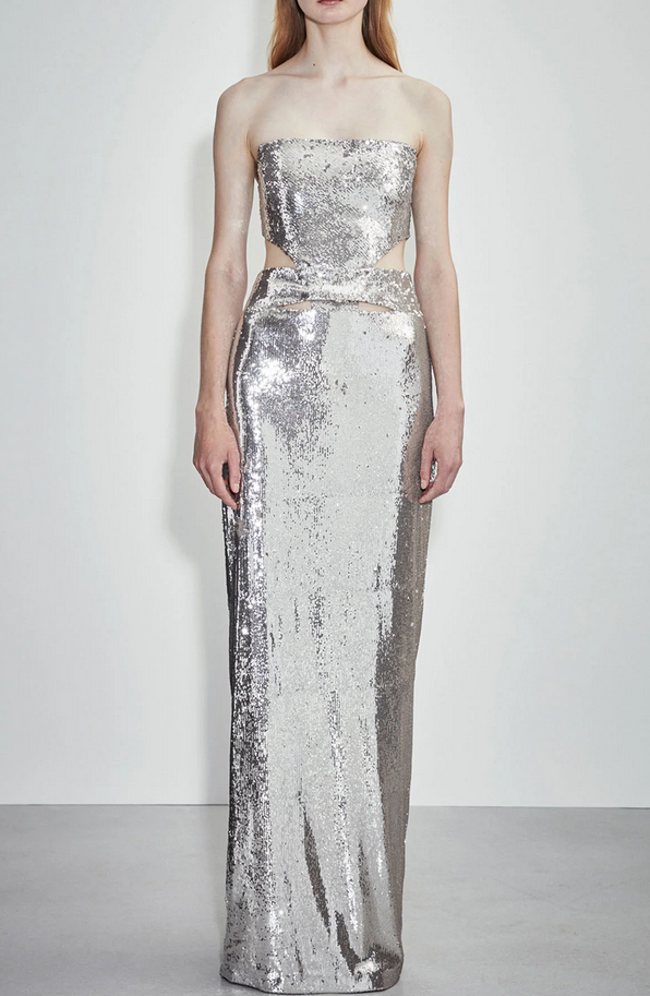 Et Ochs Ava Strapless Sequin Gown MSRP $1795 Size 6 # 14B 1740 NEW