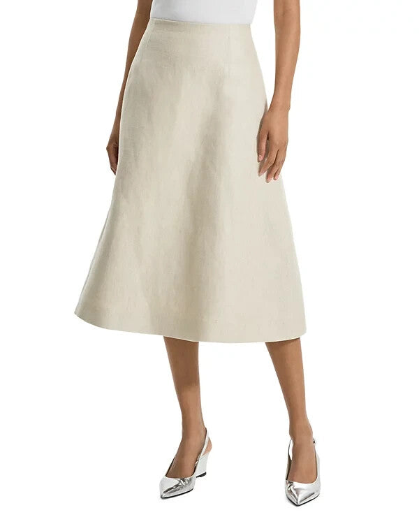 Theory High Waisted Circle Midi Skirt MSRP $395