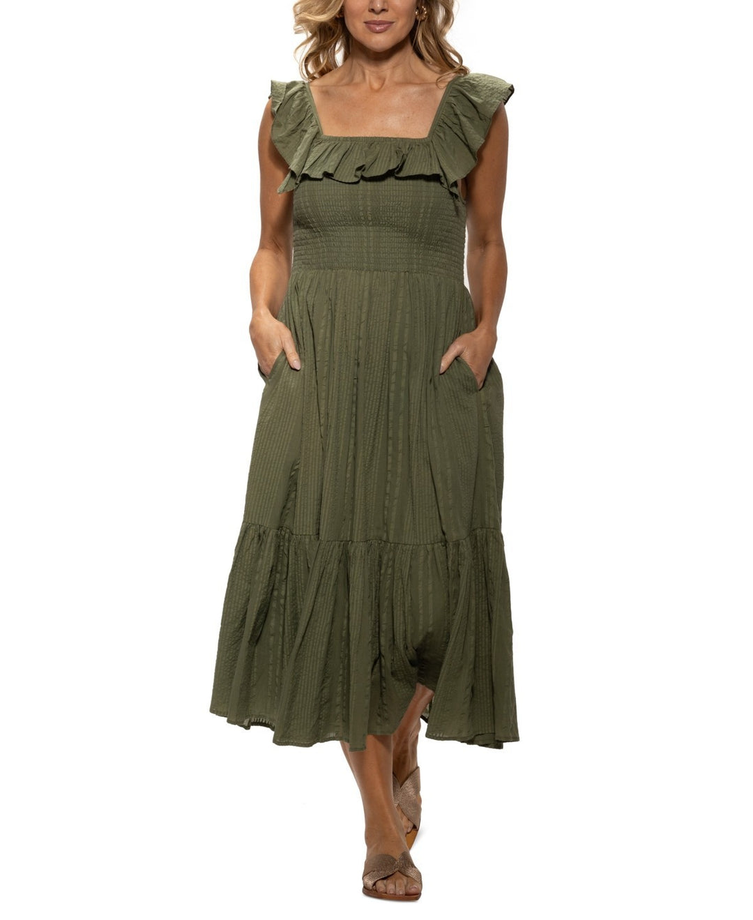 Dotti Cotton On/Off-The-Shoulder Cover-Up Dress MSRP $64