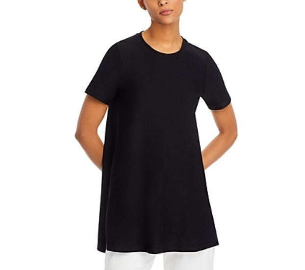 Eileen Fisher Crewneck Short Sleeve Tunic Top MSRP $198