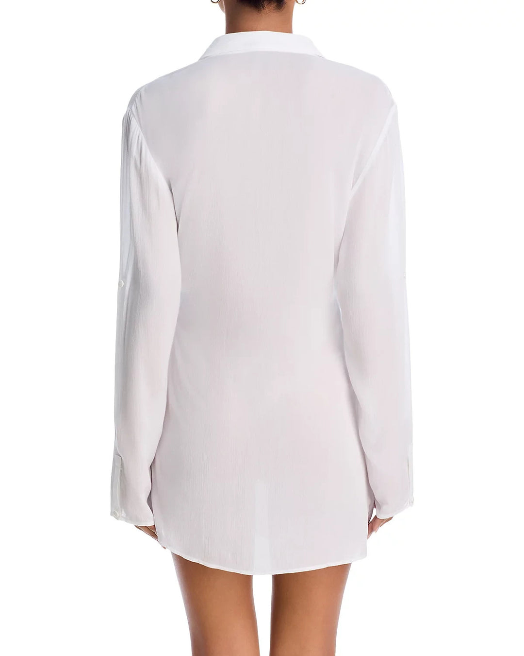 AQUA Wrap Shirt Dress Swim Cover-Up MSRP $98