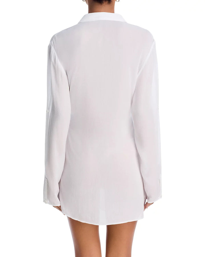 AQUA Wrap Shirt Dress Swim Cover-Up MSRP $98