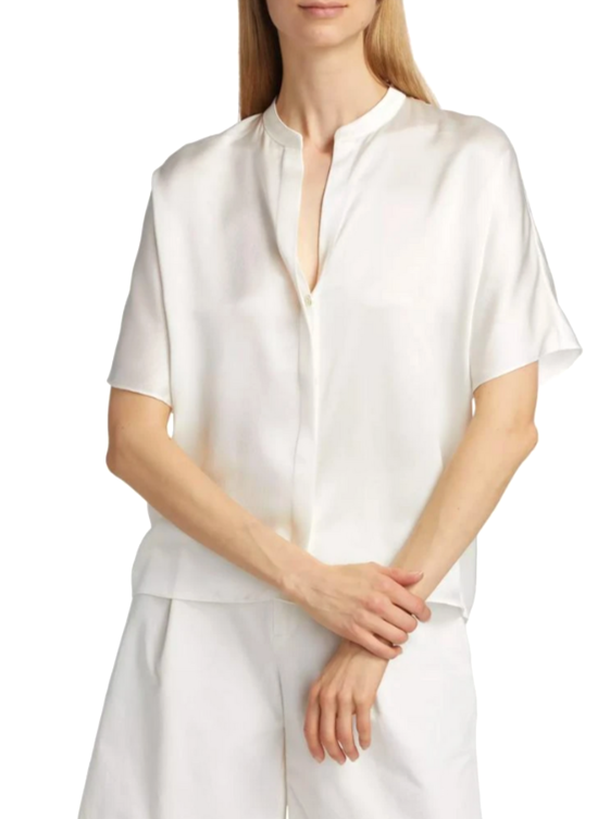 Vince Dolman Sleeve Silk Shirt MSRP $345