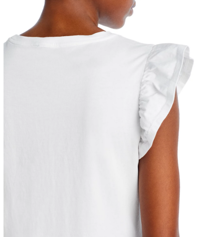 PAIGE Erissa Flutter Sleeve Tee MSRP $109