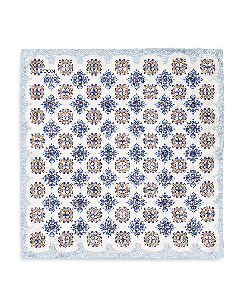 Eton Geometric Silk Pocket Square MSRP $90
