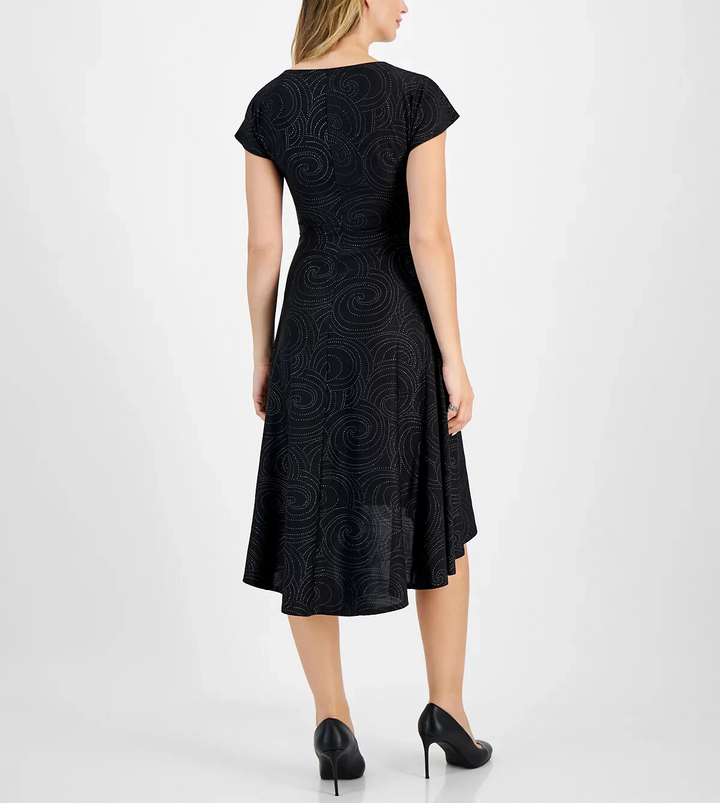 Robbie Bee Tie-Front High-Low A-Line Dress MSRP $79