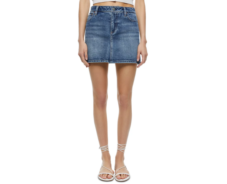 Alice and Olivia Joss High Rise Buckle Back Mini Skirt MSRP $250