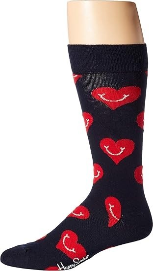 Happy Socks Smiley Heart Crew Socks MSRP $16