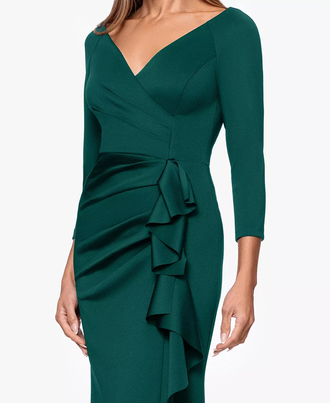 Xscape Pleated Ruffled Gown MSRP $249