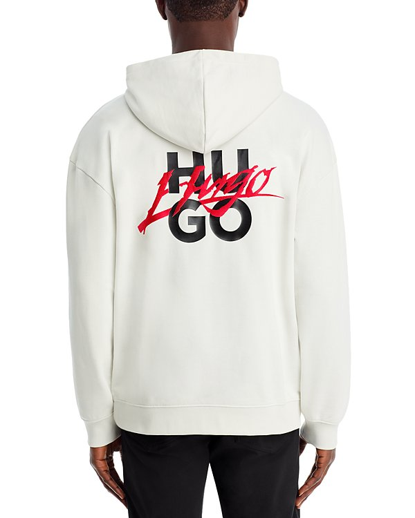 HUGO Dlogolong Cotton Logo Embroidered Hoodie MSRP $148